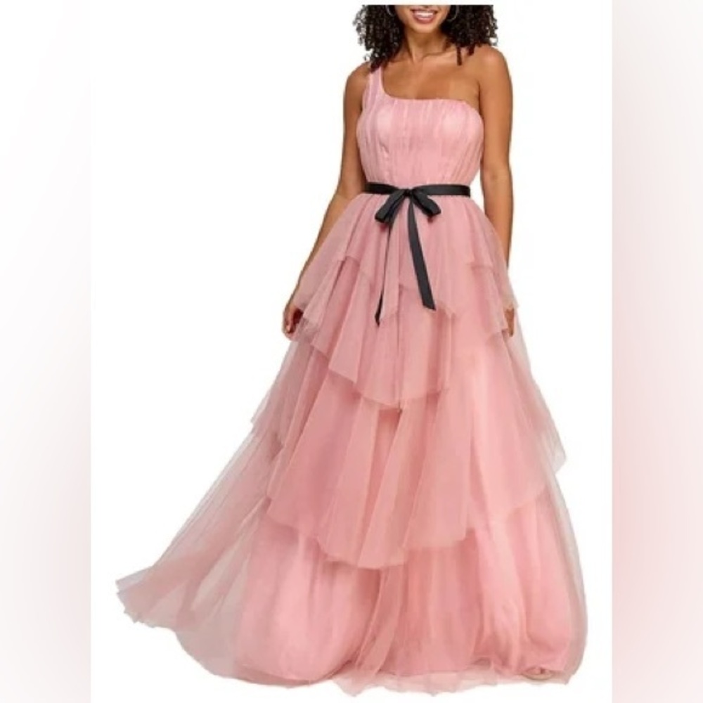 City Studio Pink Dress with Black Label